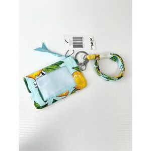 Vera Bradley Zip ID & Lanyard Lemon Grove NWT